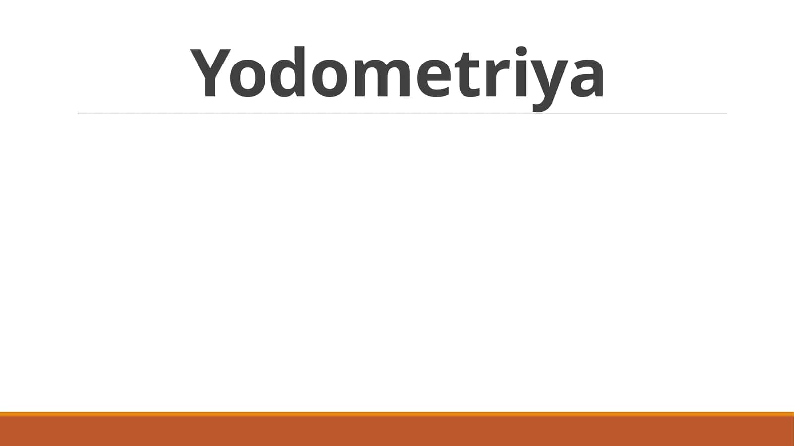 Yodometriya