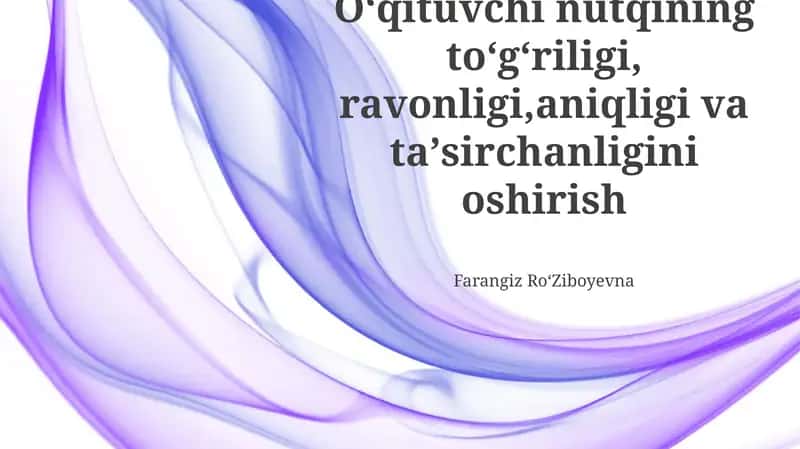 Samarali nutq asoslari