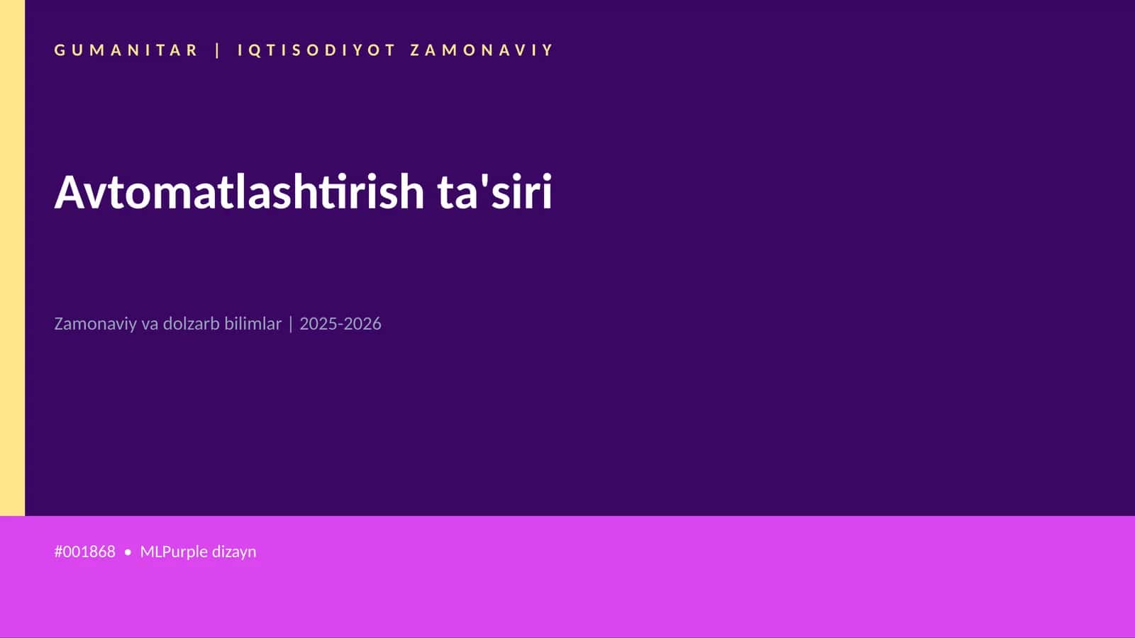 Avtomatlashtirish ta'siri