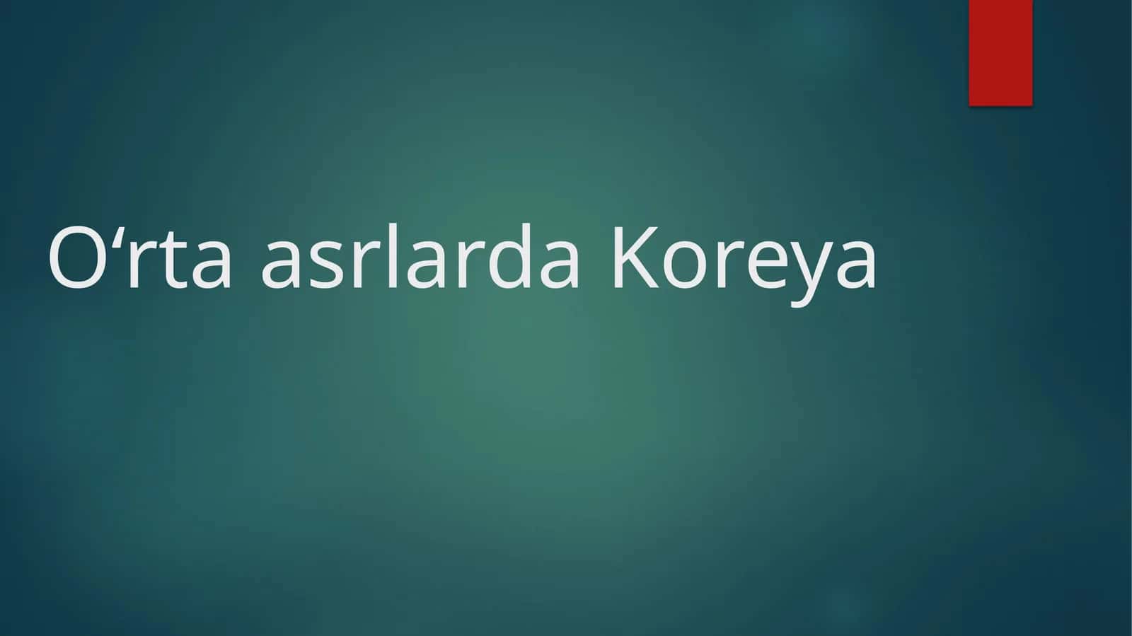 O‘rta asrlarda Koreya