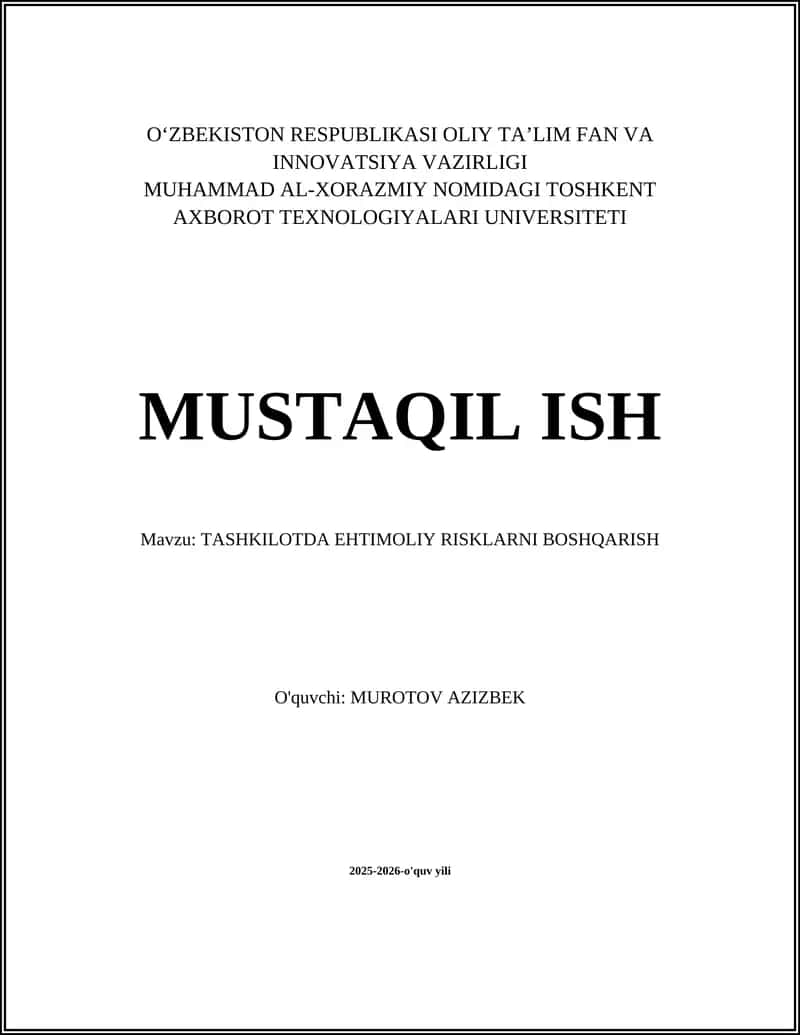 Risklarni boshqarish