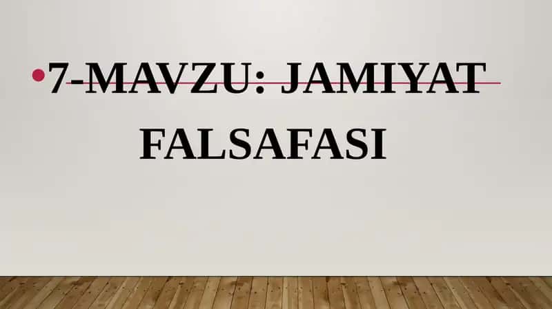 Jamiyat falsafasi