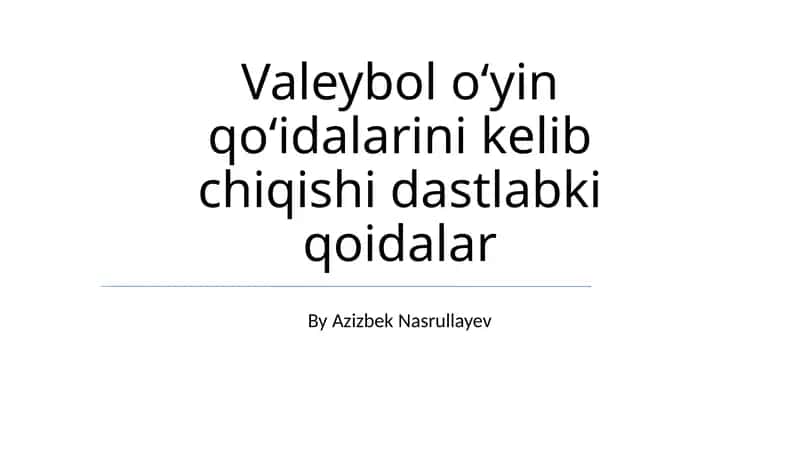 Dastlabki qoida o'zgarishlari va tajribalari