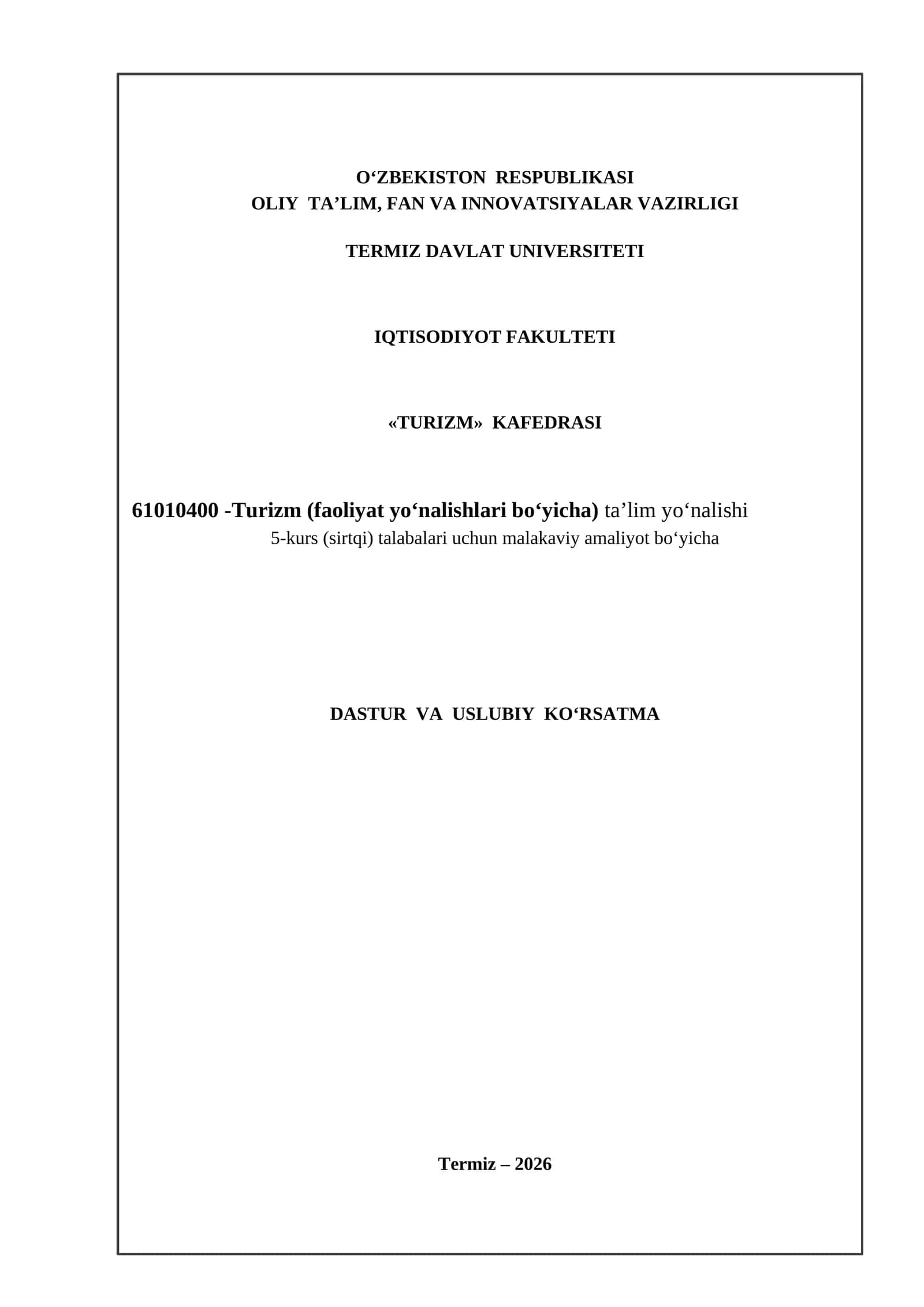 "Ta’lim to‘g‘risida" gi "Kadrlar tayyorlash milliy da