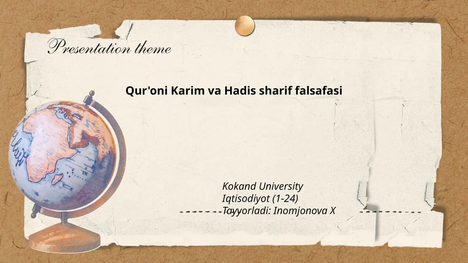 Qur'oni Karim va Hadis sharif falsafasi