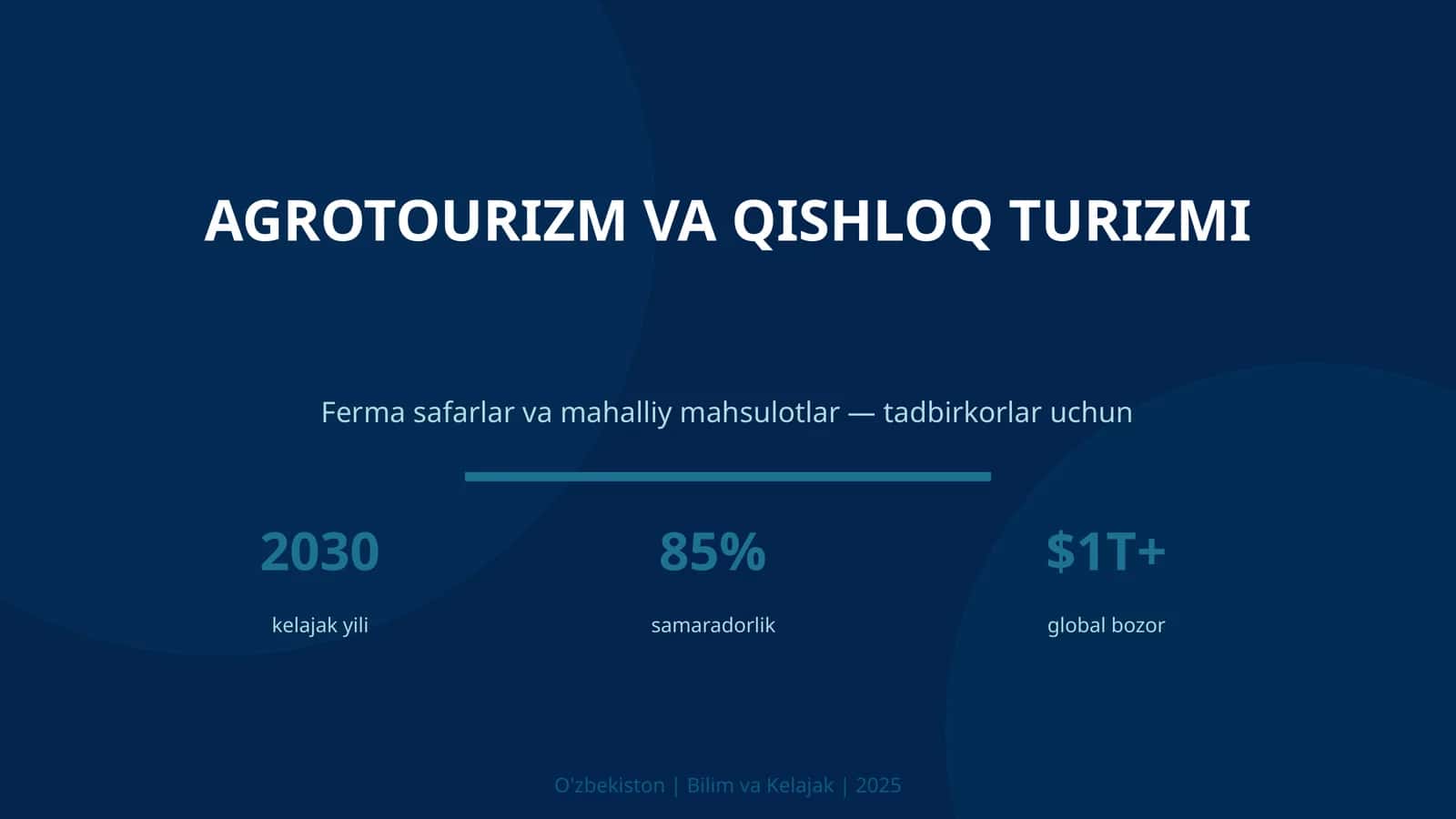 AGROTOURIZM VA QISHLOQ TURIZMI