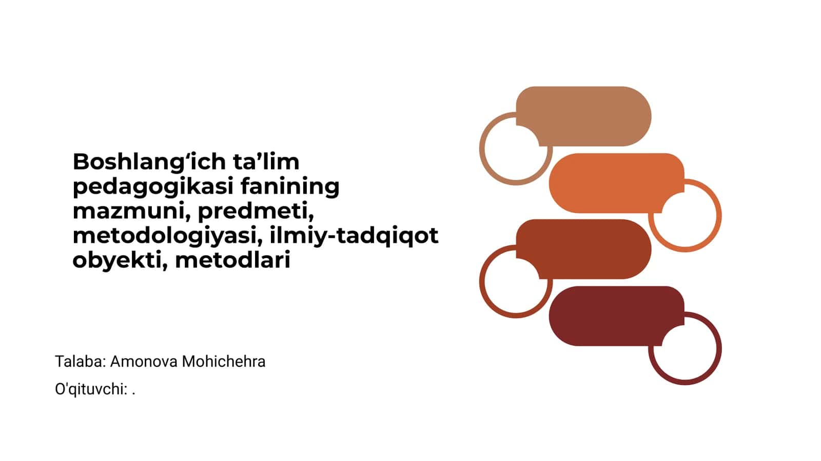 Boshlang‘ich ta’lim pedagogikasi fanining mazmuni