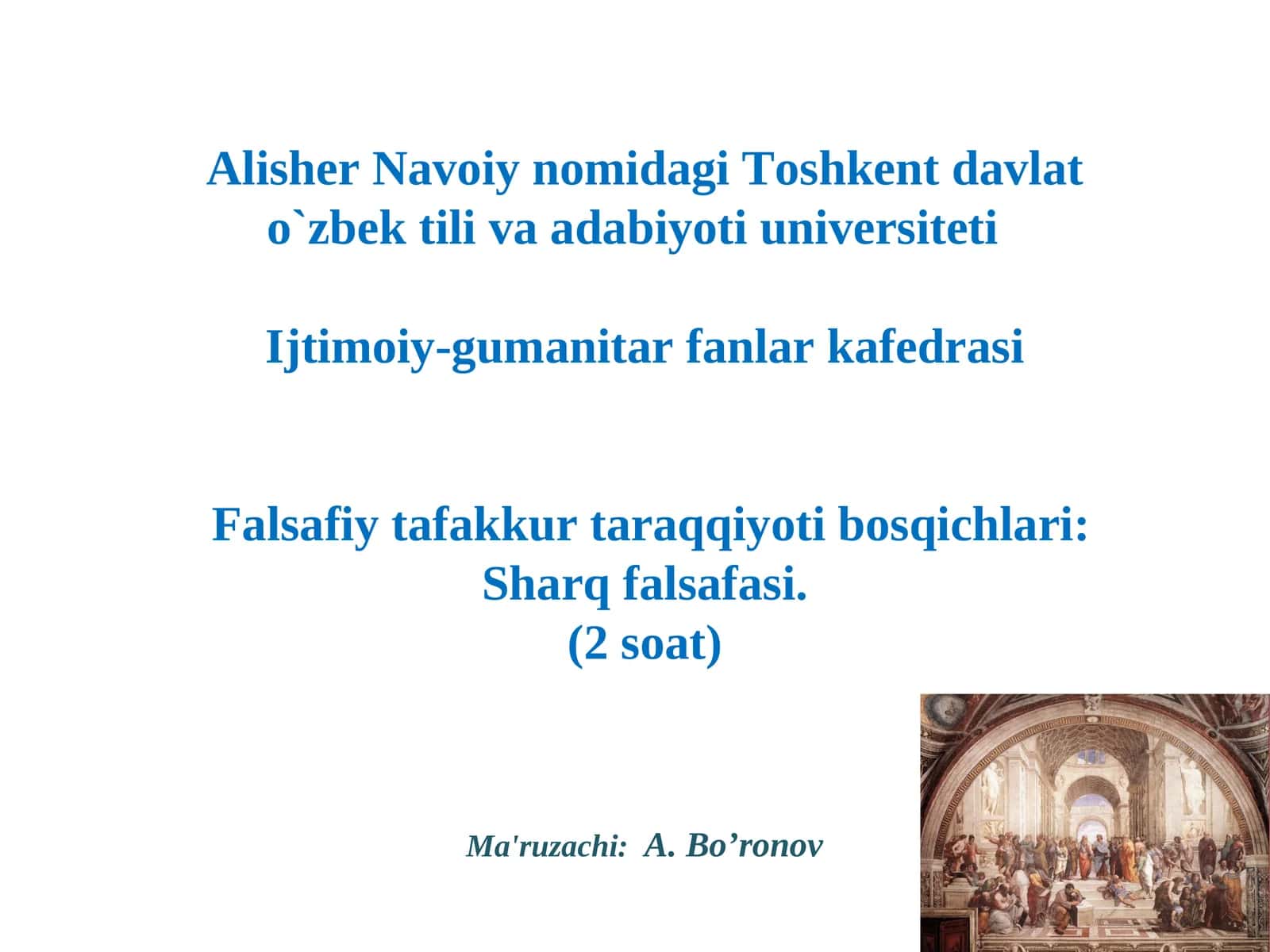 Falsafiy tafakkur taraqqiyoti bosqichlari: Sharq falsafasi