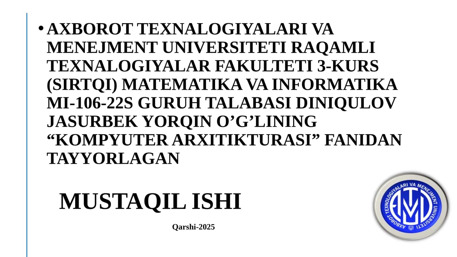PARELLEL HISOB