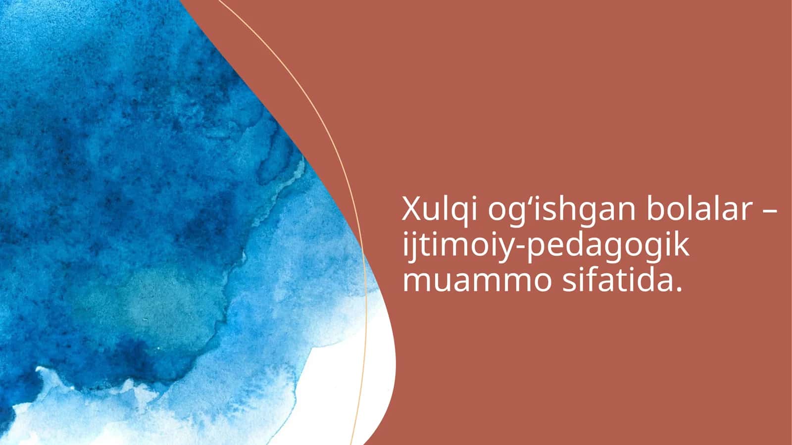 Xulqiog‘ishgan bolalar – ijtimoiy-pedagogik muammosi