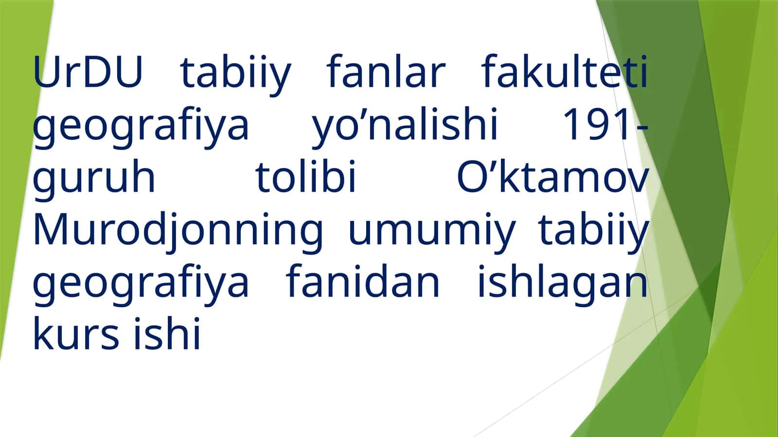 Gidrosfera va uning tarkibiy qismlari