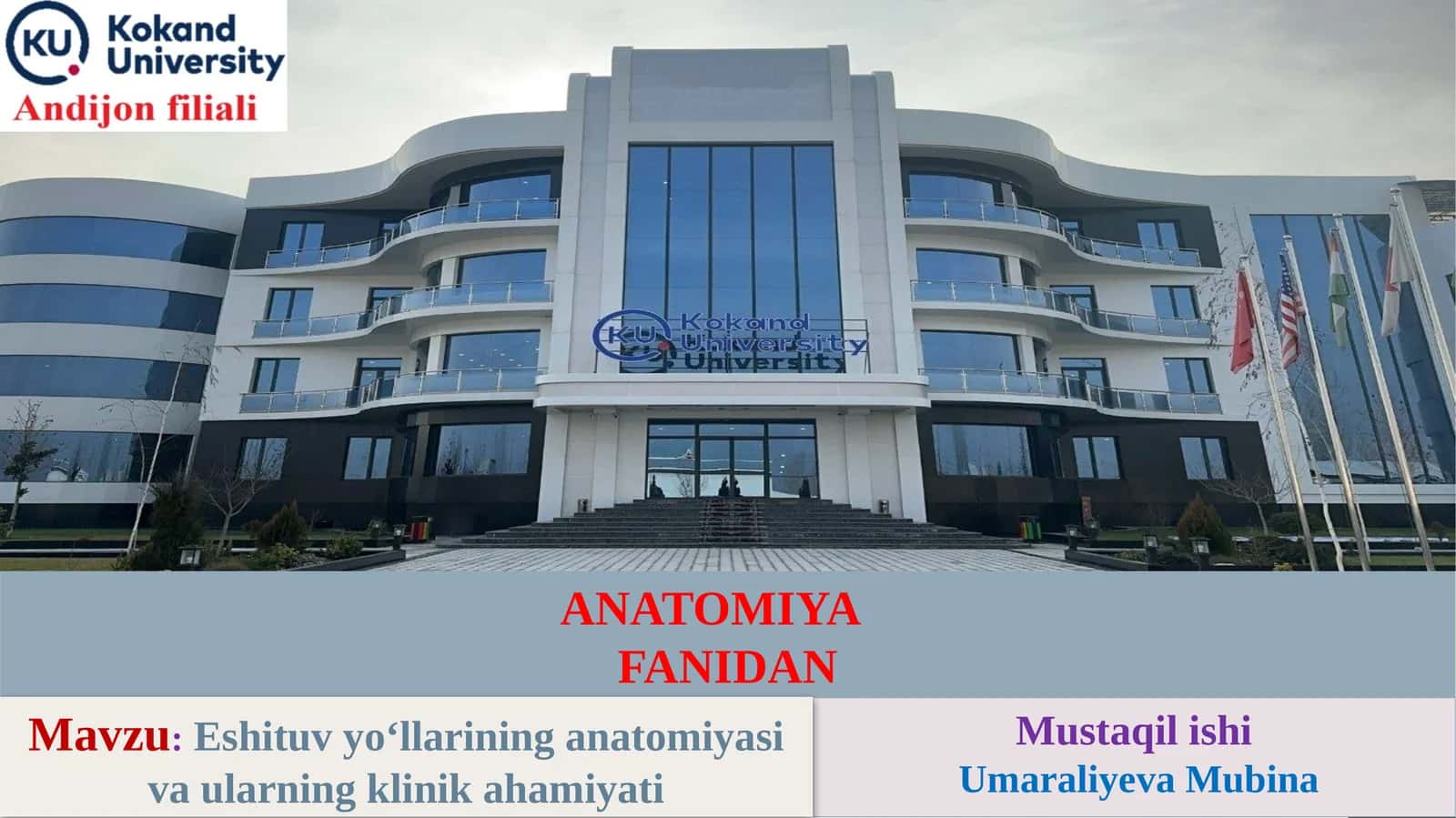 Eshituv yo‘llarining anatomiyasi va ularning klinik ahamiyati