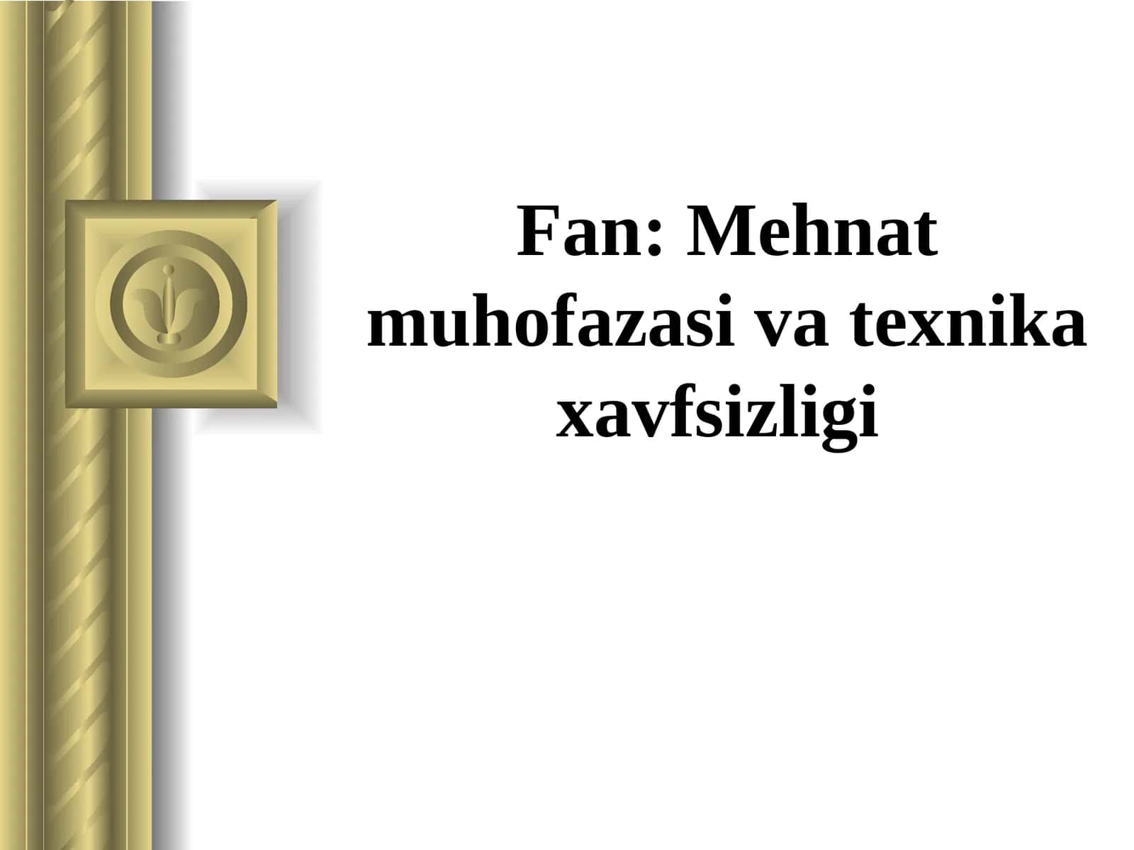 Texnika va yong'in xavfsizligi
