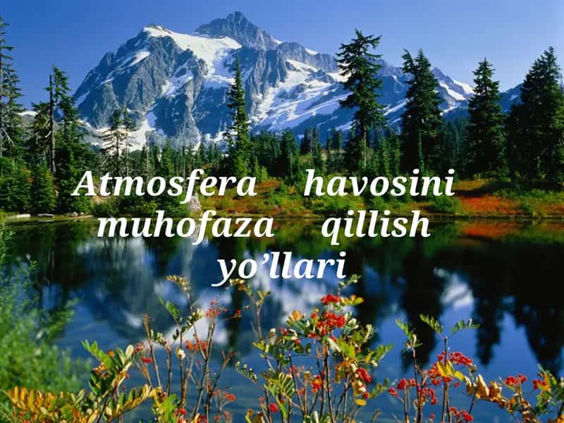 Atmosfera havosini muhofaza qillish yo’llari