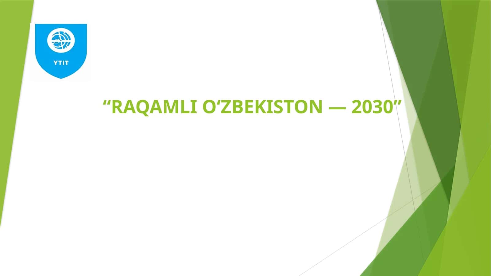 “RAQAMLI O‘ZBEKISTON — 2030” STRATEGIYASINI TASDIQLASH VA UNI SAMARALI AMALGA OSHIRISH CHORA-TADBIRLARI TO‘G‘RISIDA