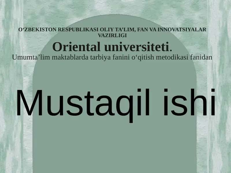 Ta’lim jarayonining qonuniyatlari va tamoyillari