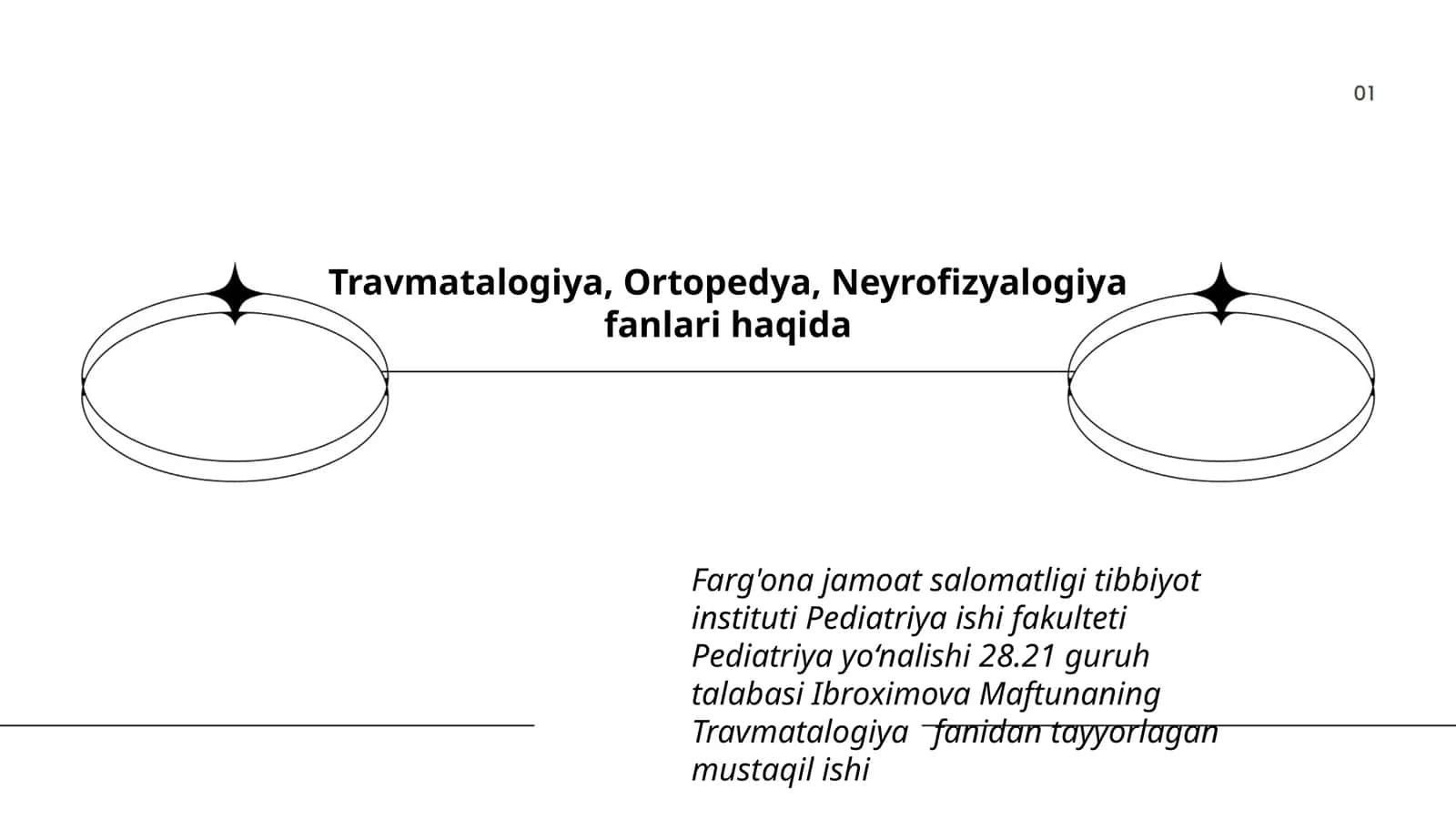 Travmatalogiya fanidan tayyorlagan mustaqil ish