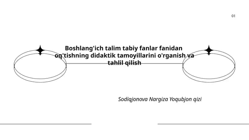 Boshlang'ich talim tabiy fanlar fanidan oq'tishning didaktik tamoyillarini o'rganish va tahlil qilish
