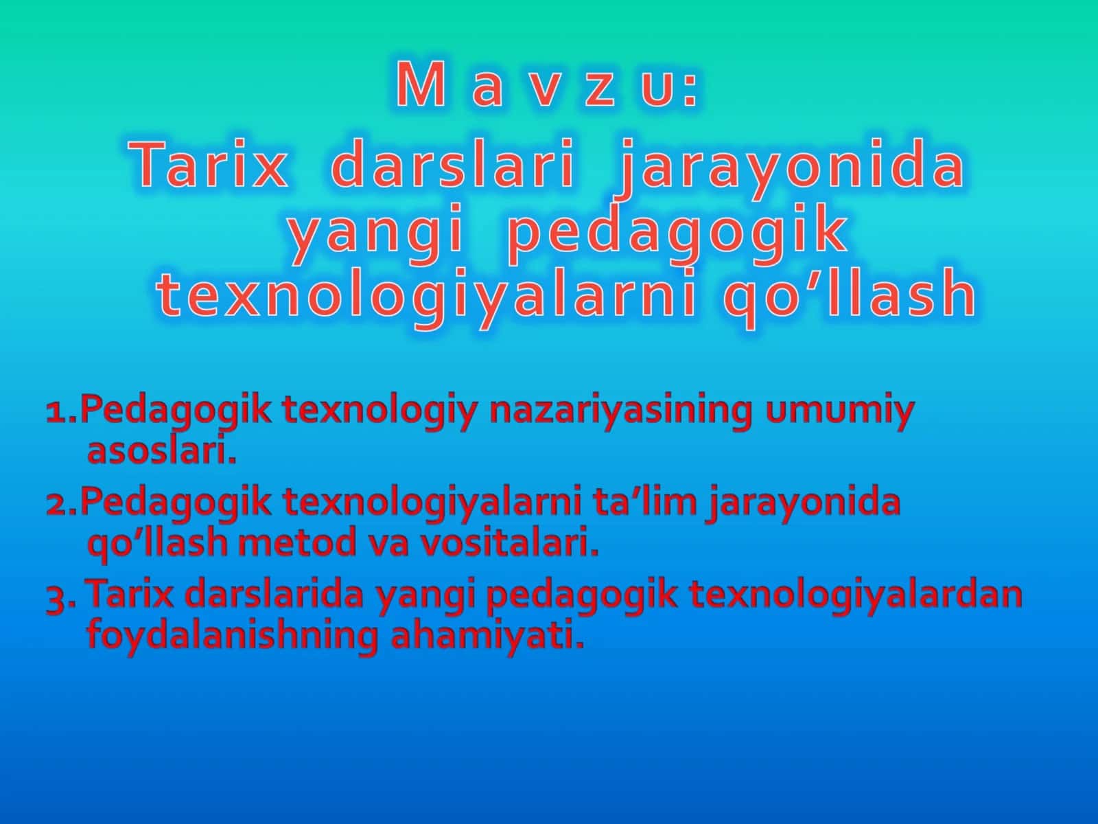 Pedagogik texnologiya