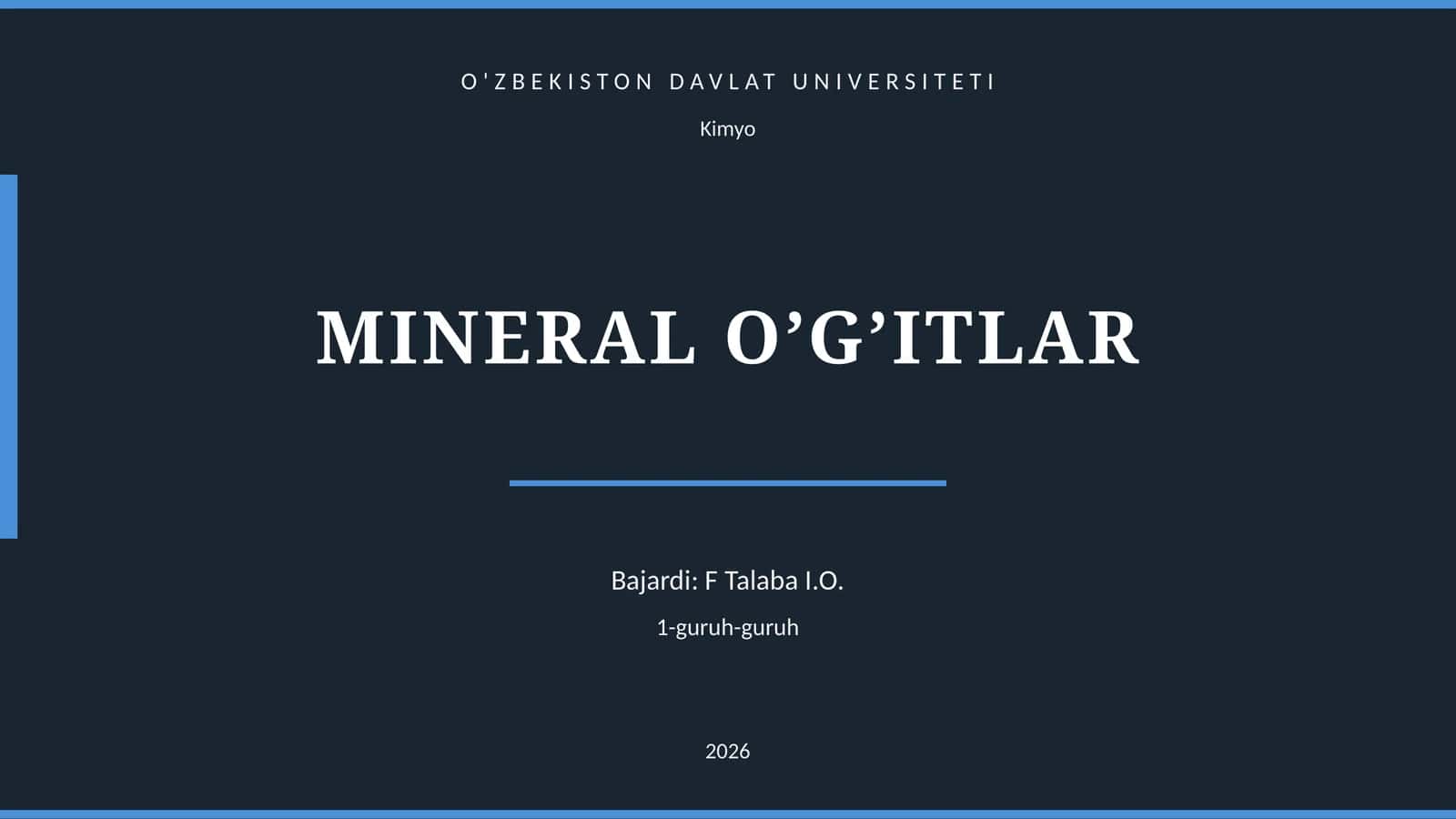 MINERAL O’G’ITLAR