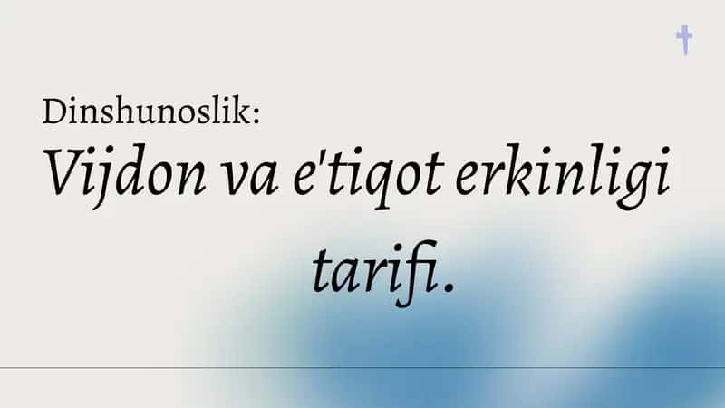 Vijdon va e'tiqot erkinligi tarifi