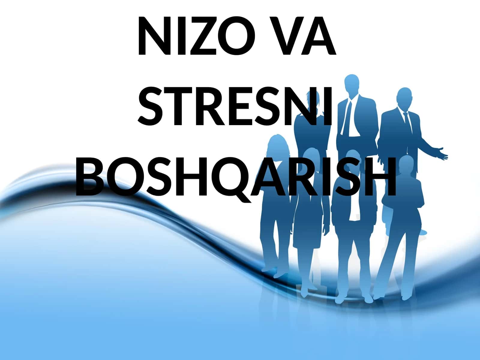 Menejment fanida: nizo va stresslar