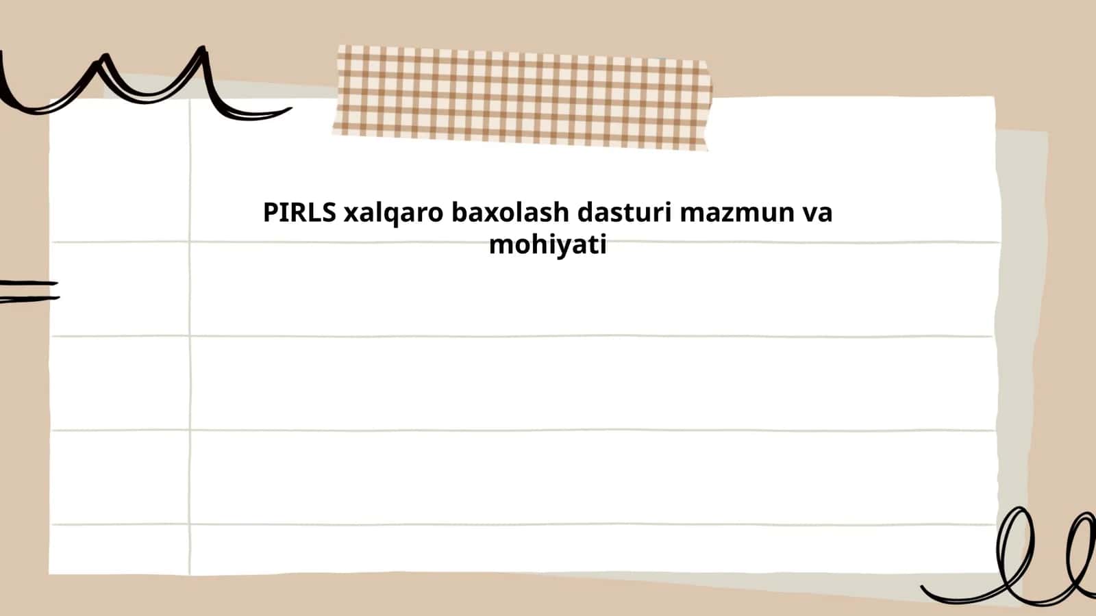PIRLS xalqaro baxolash dasturi