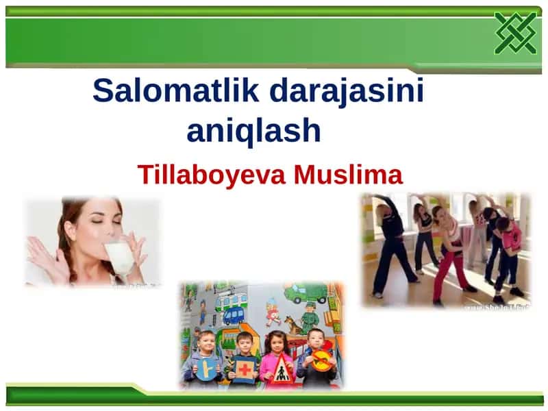 Salomatlikdarajasinianiqlash