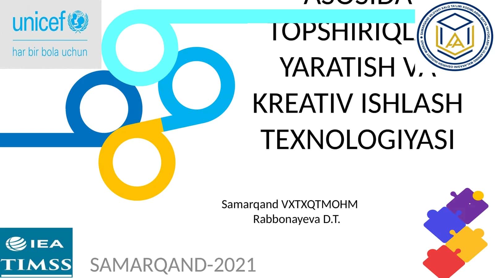 TIMSS DASTURI ASOSIDA TOPSHIRIQLAR YARATISH VA KREATIV ISHLASH TEXNOLOGIYASI