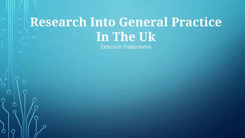 Research Into General Practice In The Uk
