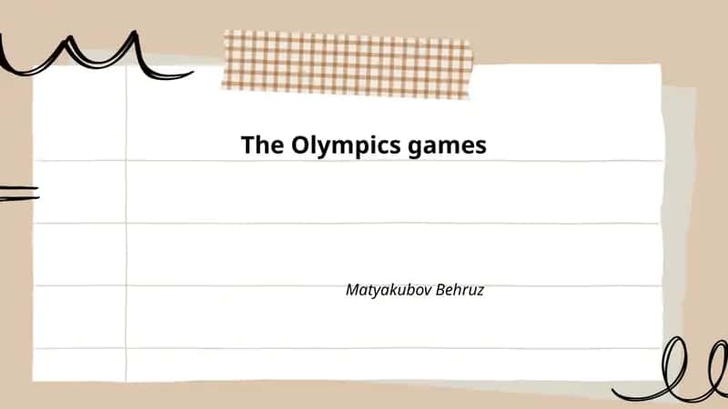 The Olympics Games