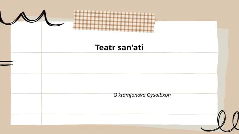 Teatr san'ati