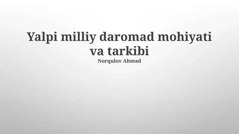 Yalpi Milliy Daromadning Afzalliklari va Kamchiliklari