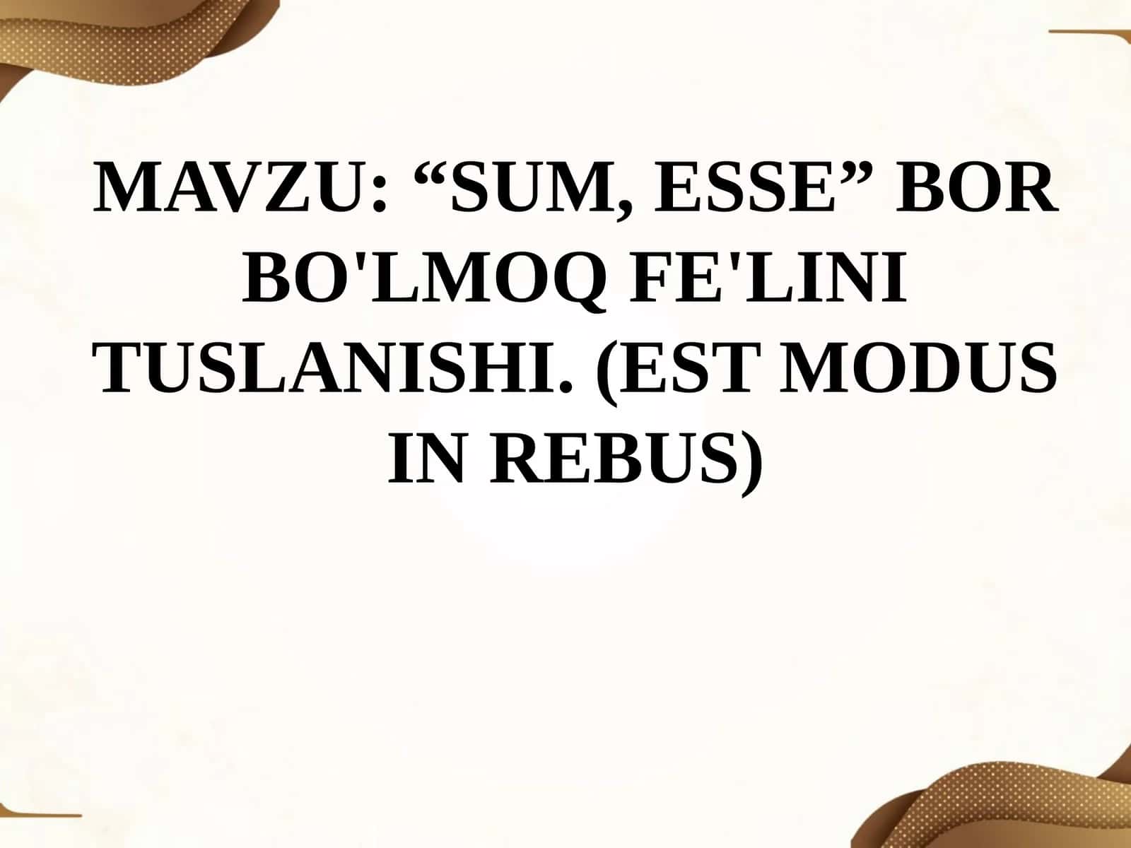 SUM, ESSE