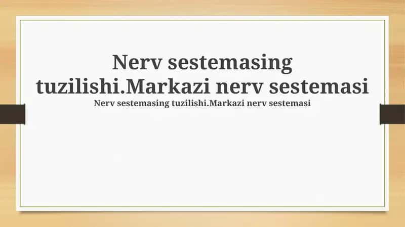 Nerv sestemasi