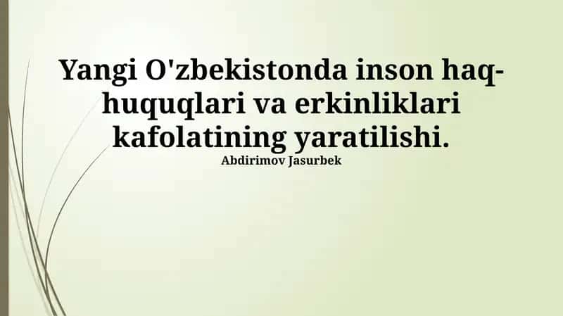 Konstitutsiyaviy islohotlar va inson huquqlari