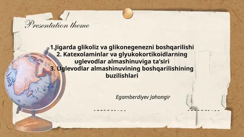 Jigarda glikoliz va glikonegenezni boshqarilishi