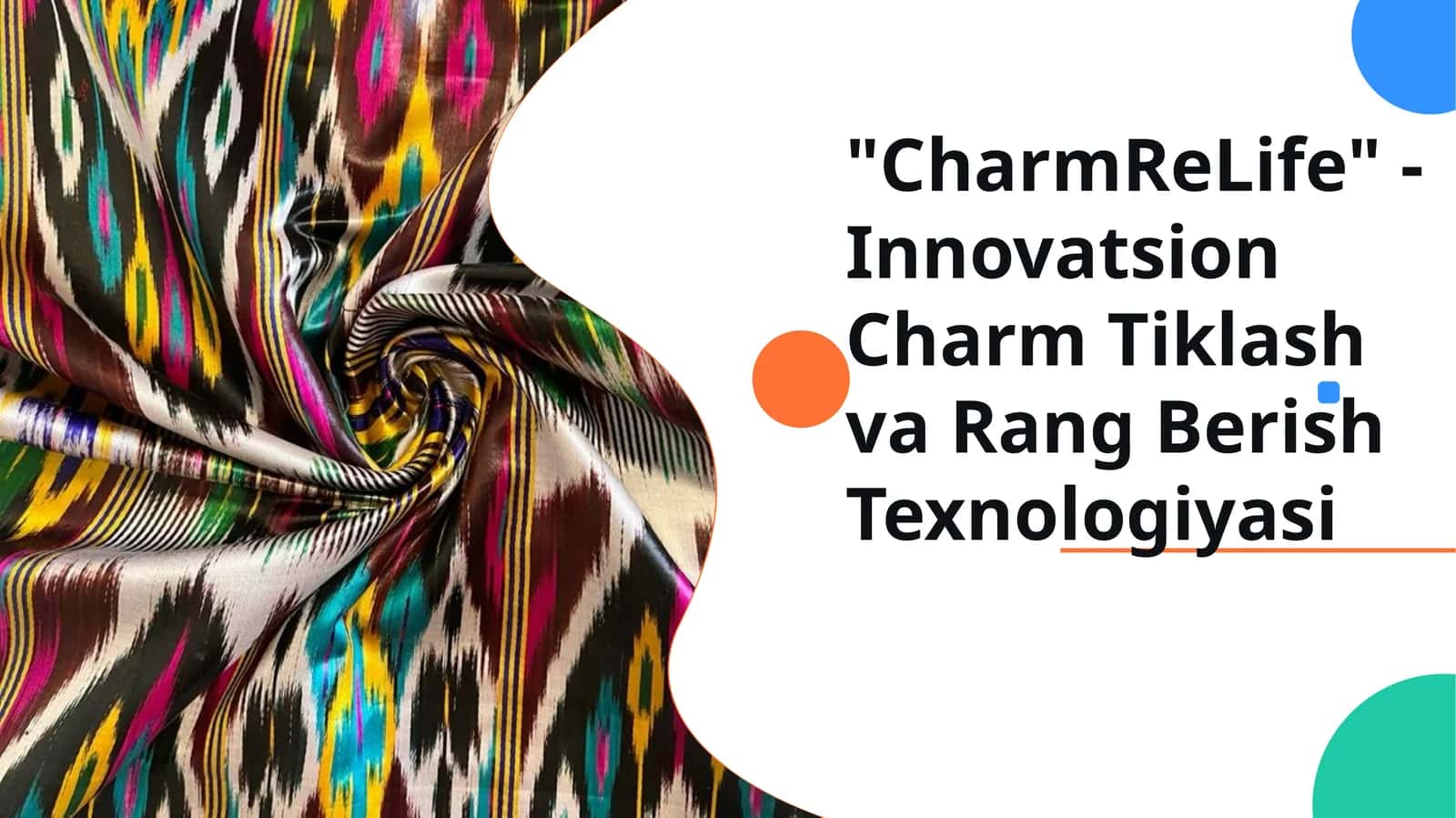 CharmReLife Innovatsion Charm Tiklash va Rang Berish Texnologiyasi
