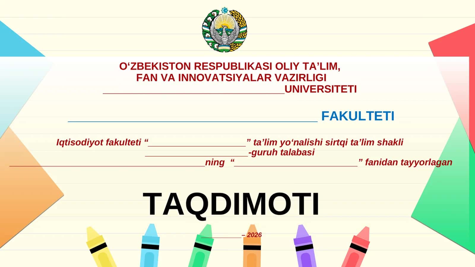 Inson va fuqarolarning asosiy huquqlari, erkinliklari va burchlari