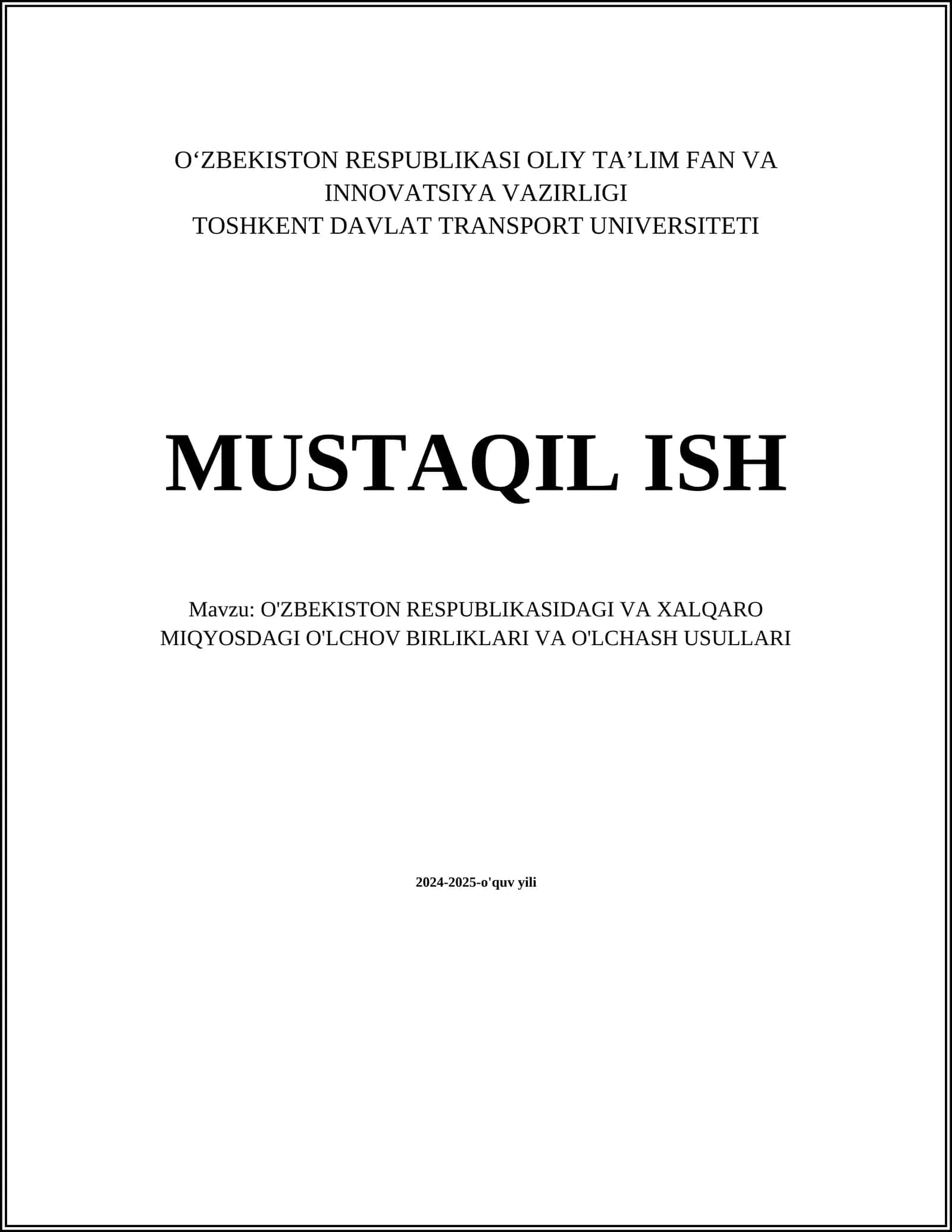O'lchov birliklarining tarixi