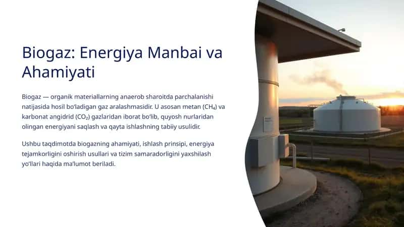 Biogaz: Energiya Manbai va Ahamiyati
