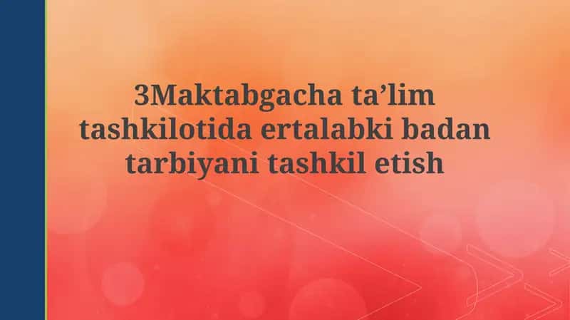 Ertalabki mashqlarni tashkil etish