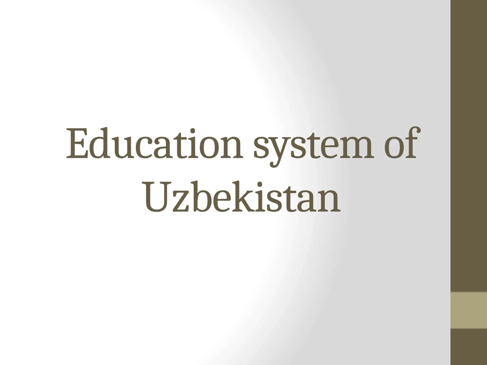Education system of Uzbekistan