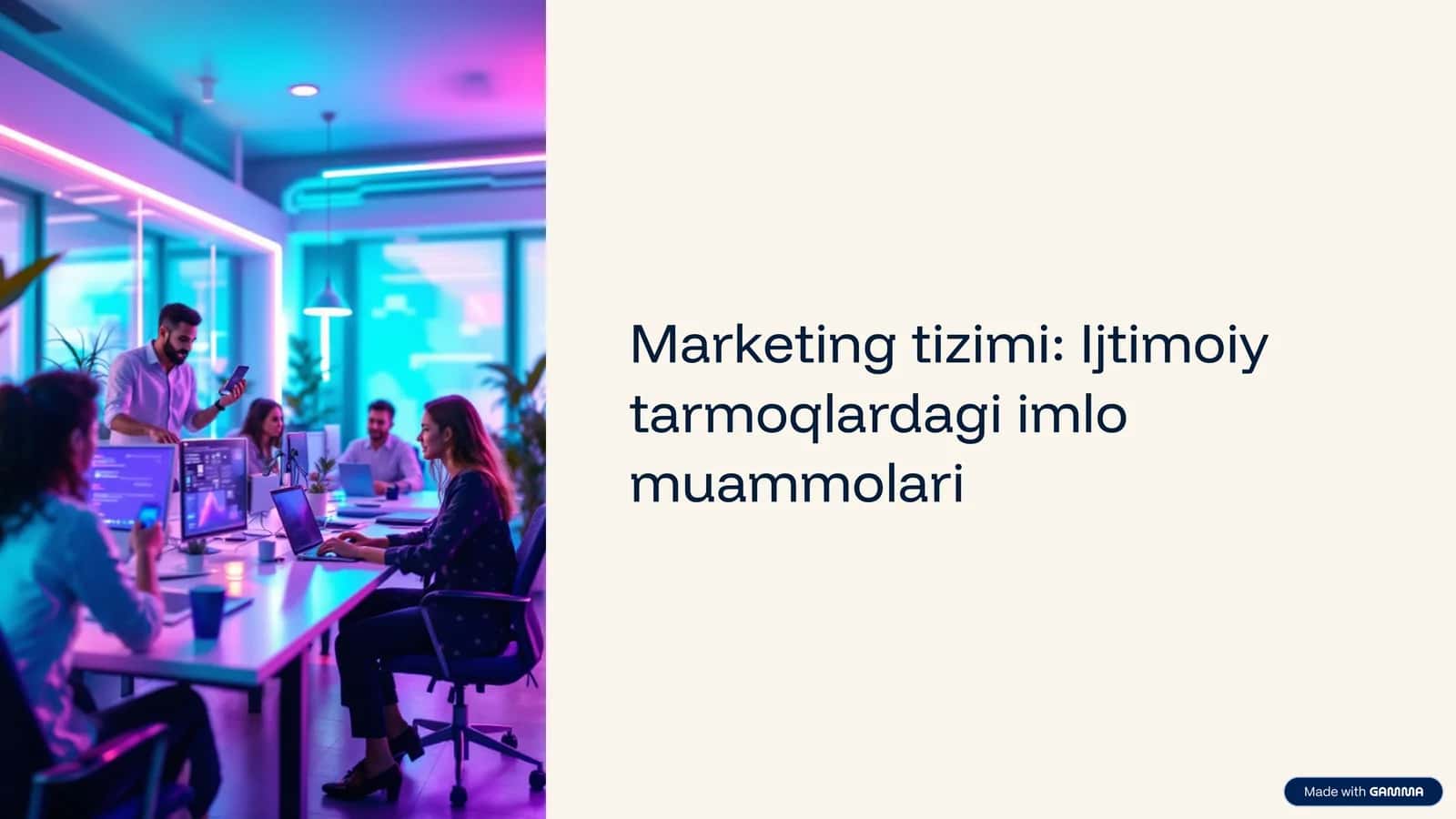 Marketing tizimi: Ijtimoiy tarmoqlardagi imlo muammolari
