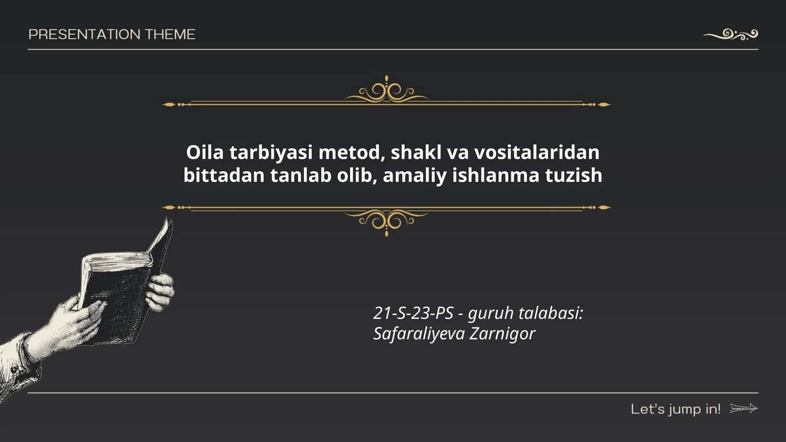 Oilada muloqot madaniyatini shakllantirish