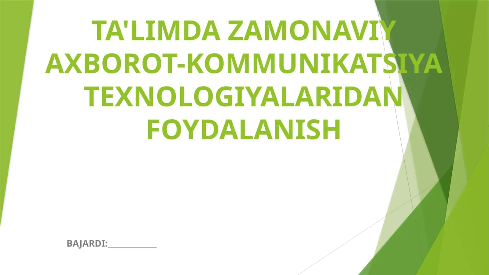 Axborot-kommunikatsiya texnologiyalari (AKT) ta'limi