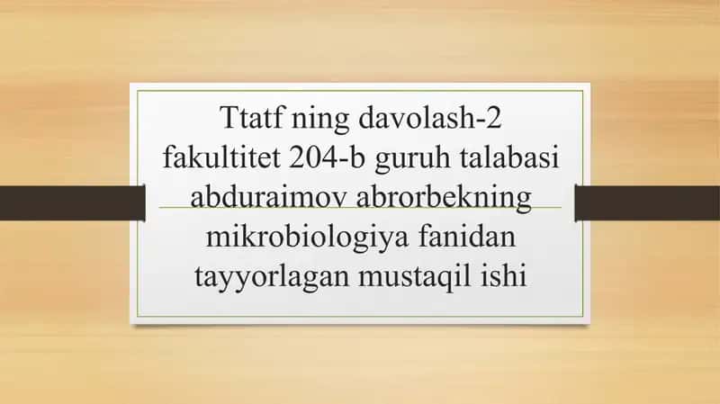 Mikrobiologiya fani va uning rivojlanishi