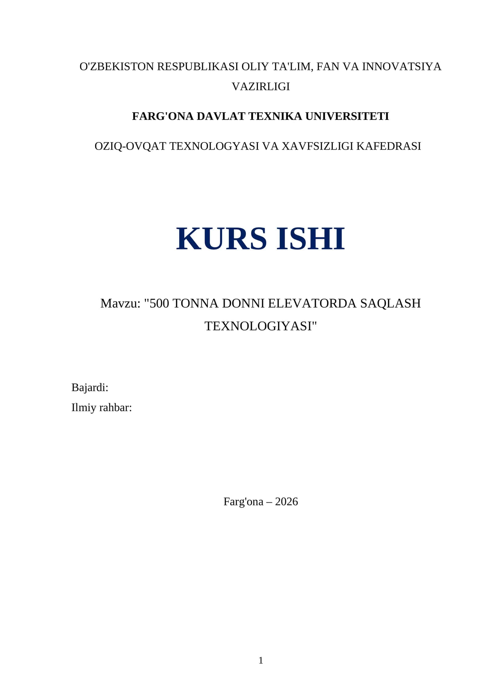 500 tonna donni elevatorda saqlash kurs ishi (2)