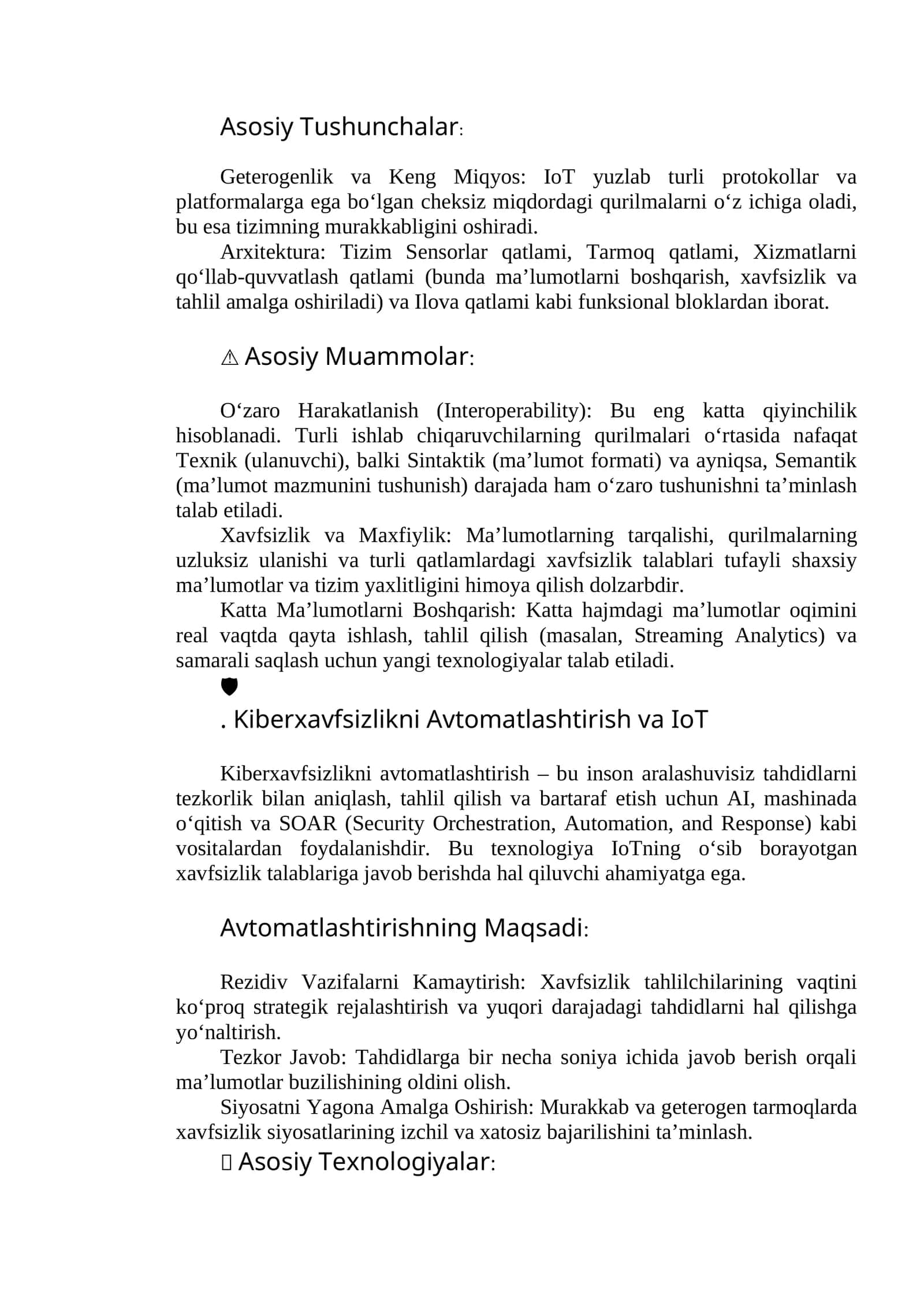 Asosiy Tushunchalar