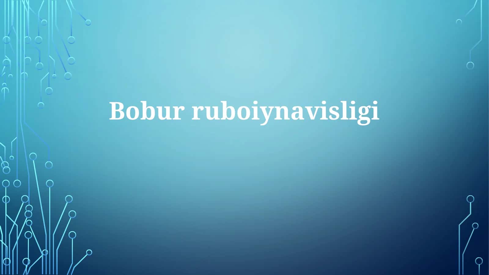 Boburnavisligi